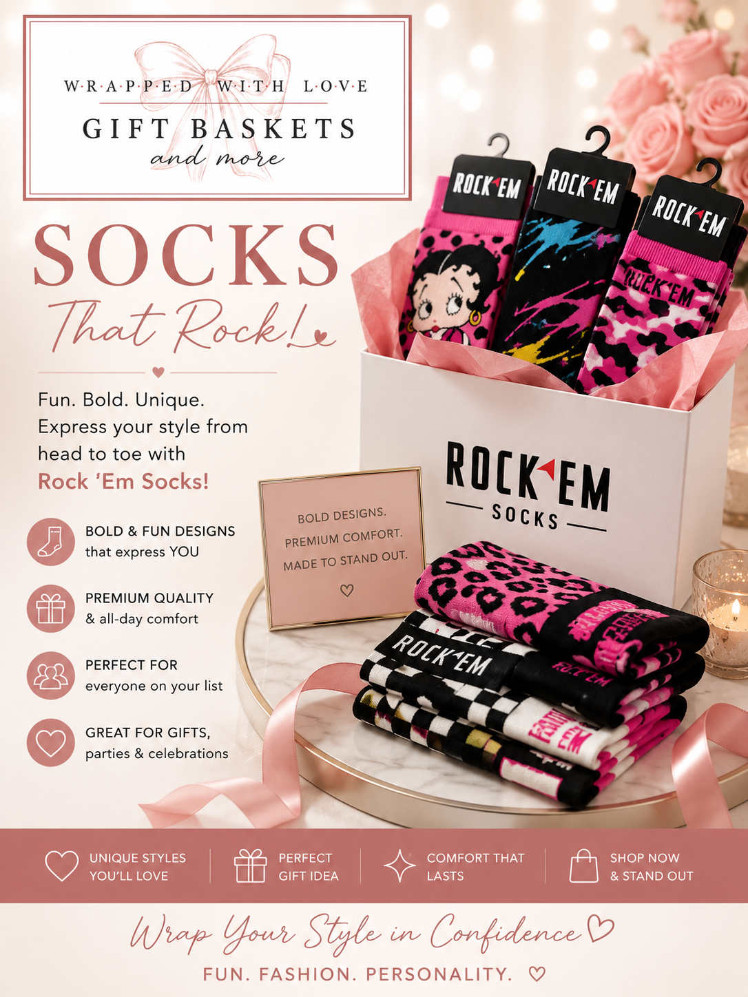 Wrapped With Live Rock 'Em Socks