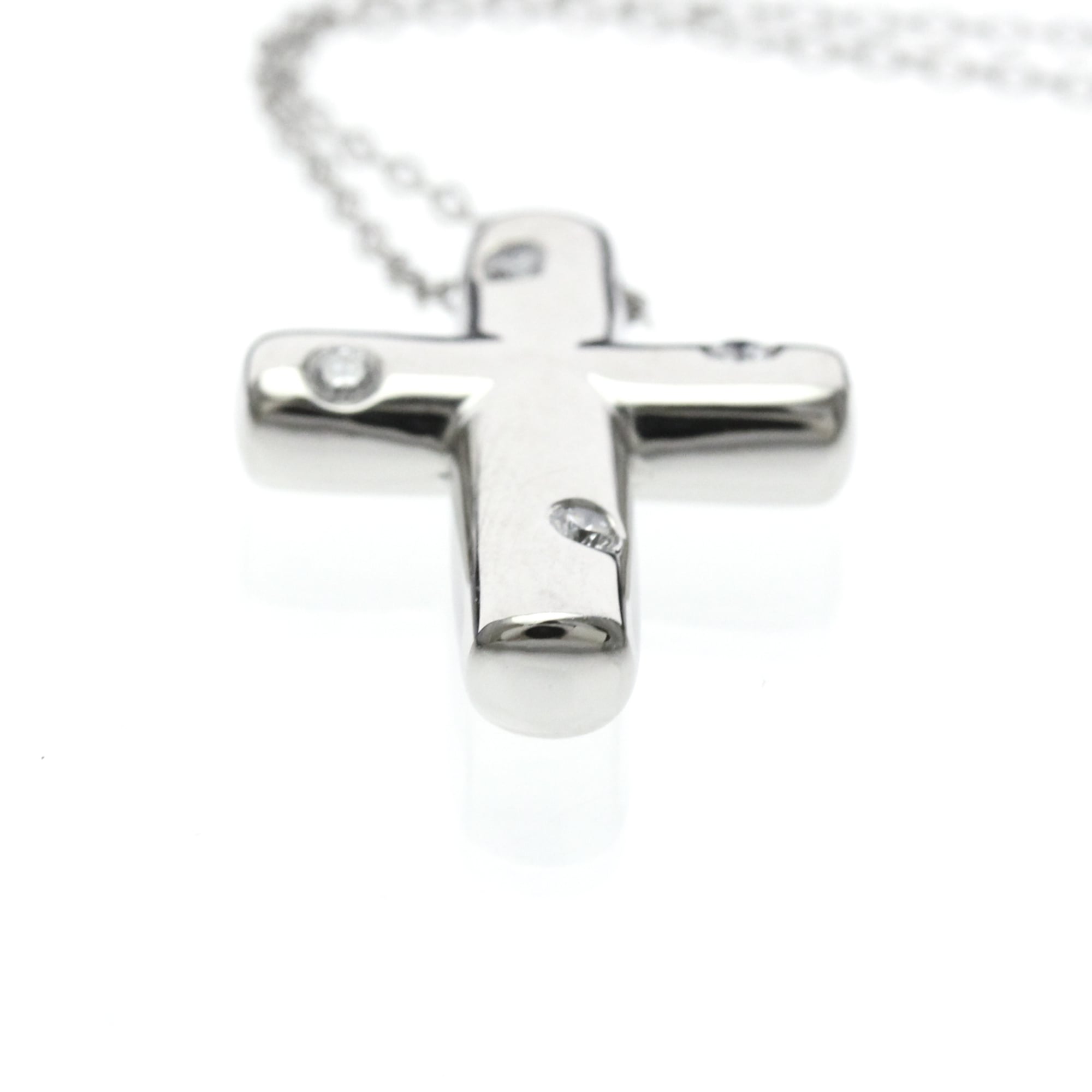Tiffany Dots Cross · Platinum · Diamond