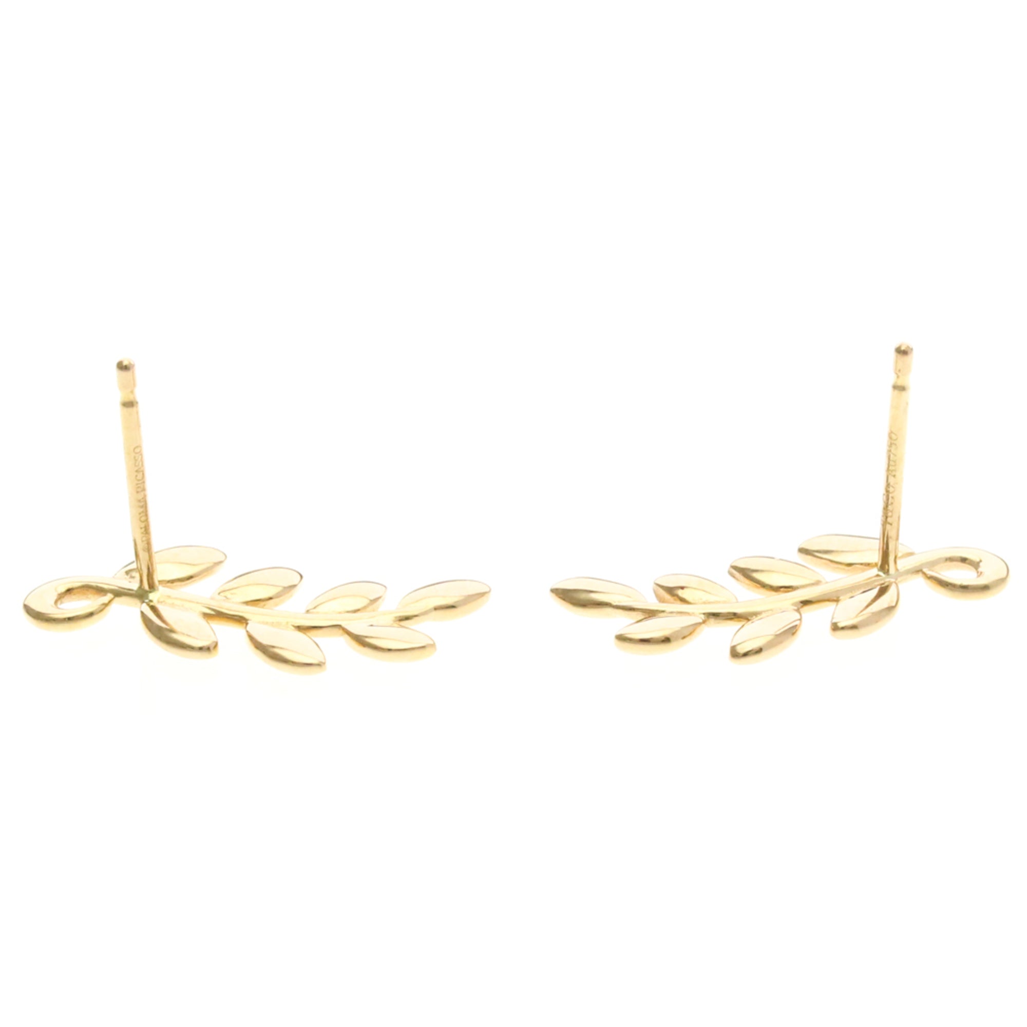 Tiffany Olive Leaf · Rose Gold Studs