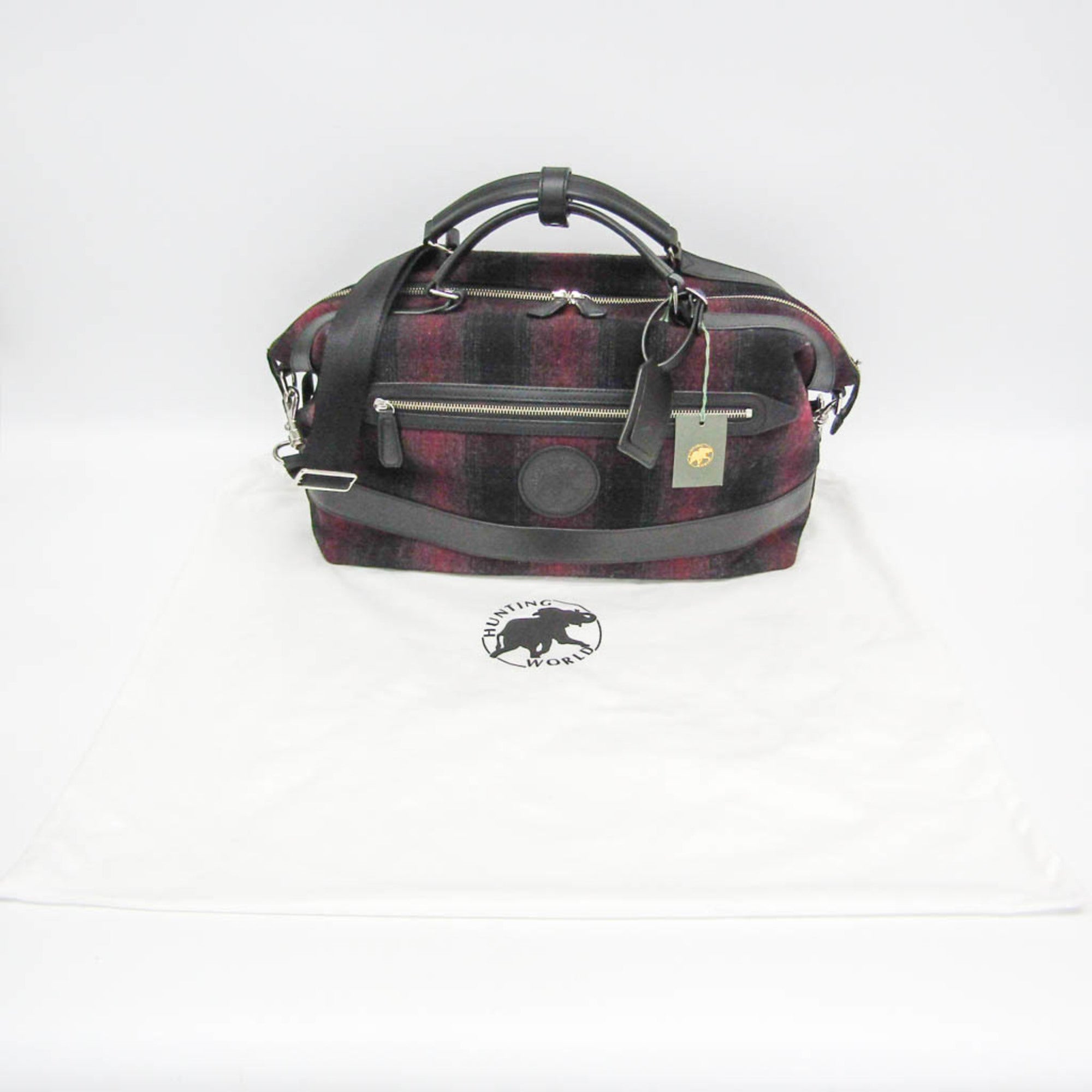 Hunting World Check · Tweed Boston Bag
