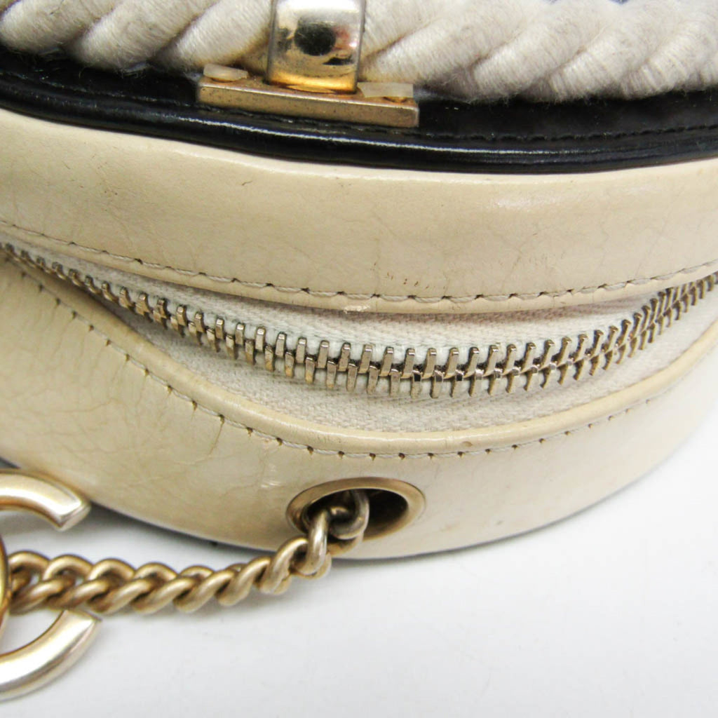 Chanel Coco Mark · Round Chain · Leather