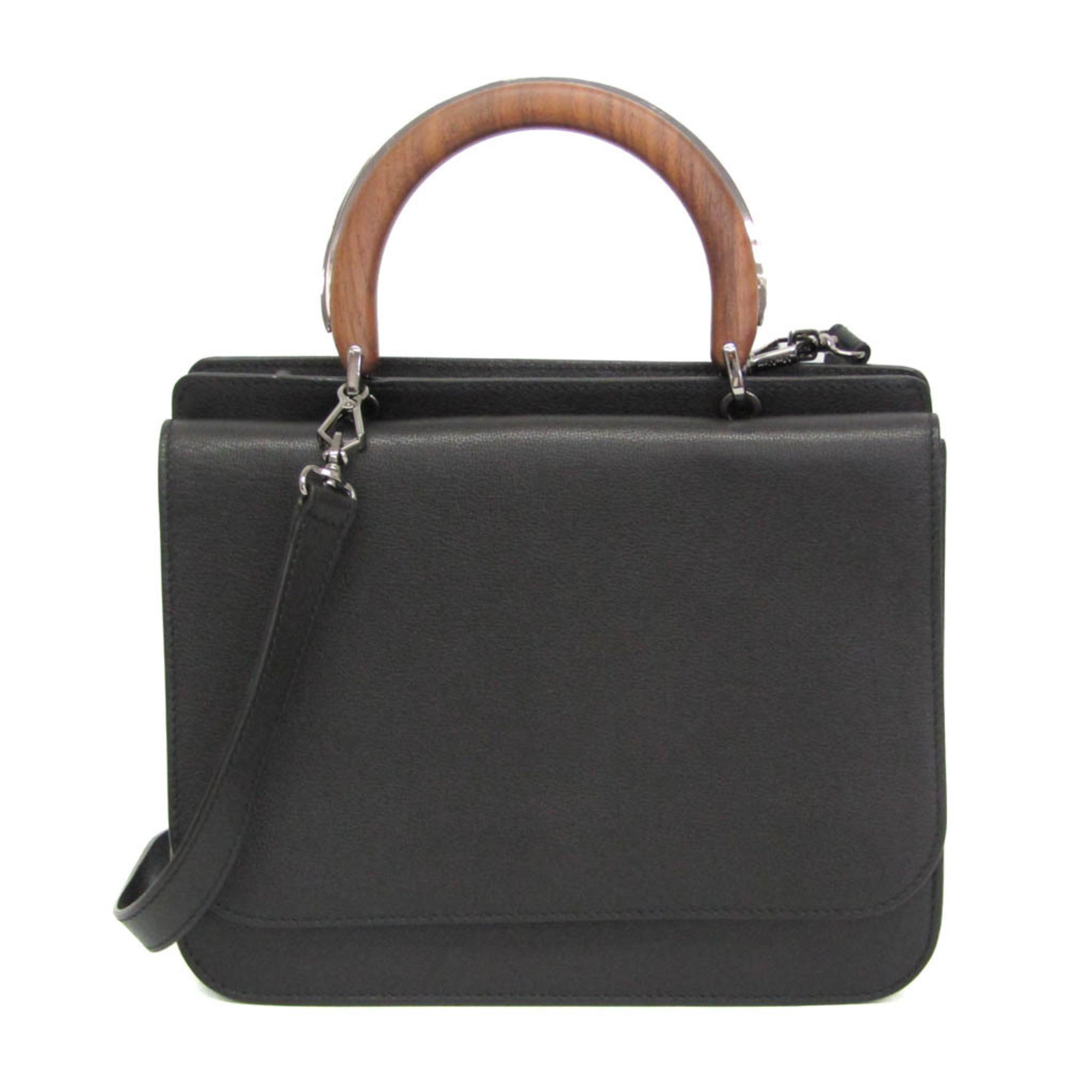 Max Mara Wooden Handle Flap Bag