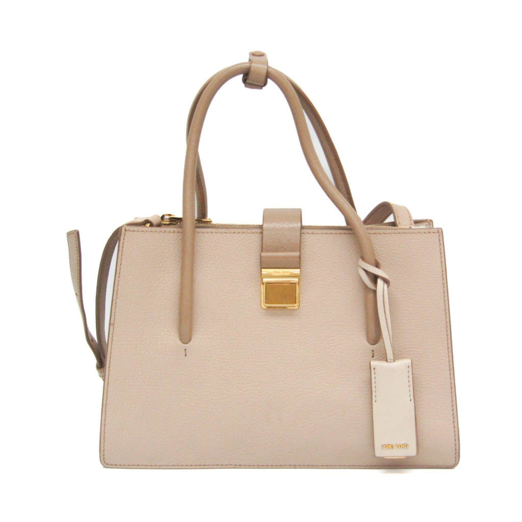 Miu Miu Madras · Leather Shoulder Bag