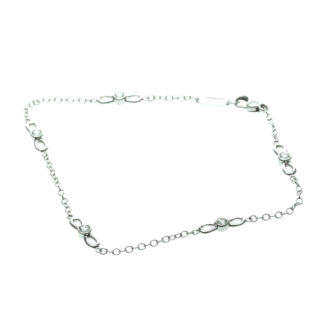 Tiffany Ribbon · Diamond · 18K White Gold