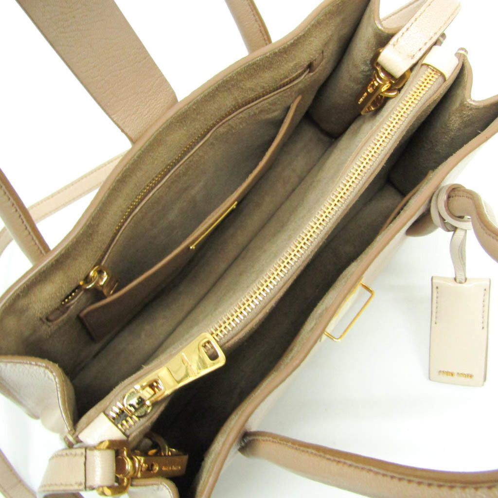 Miu Miu Madras · Leather Shoulder Bag