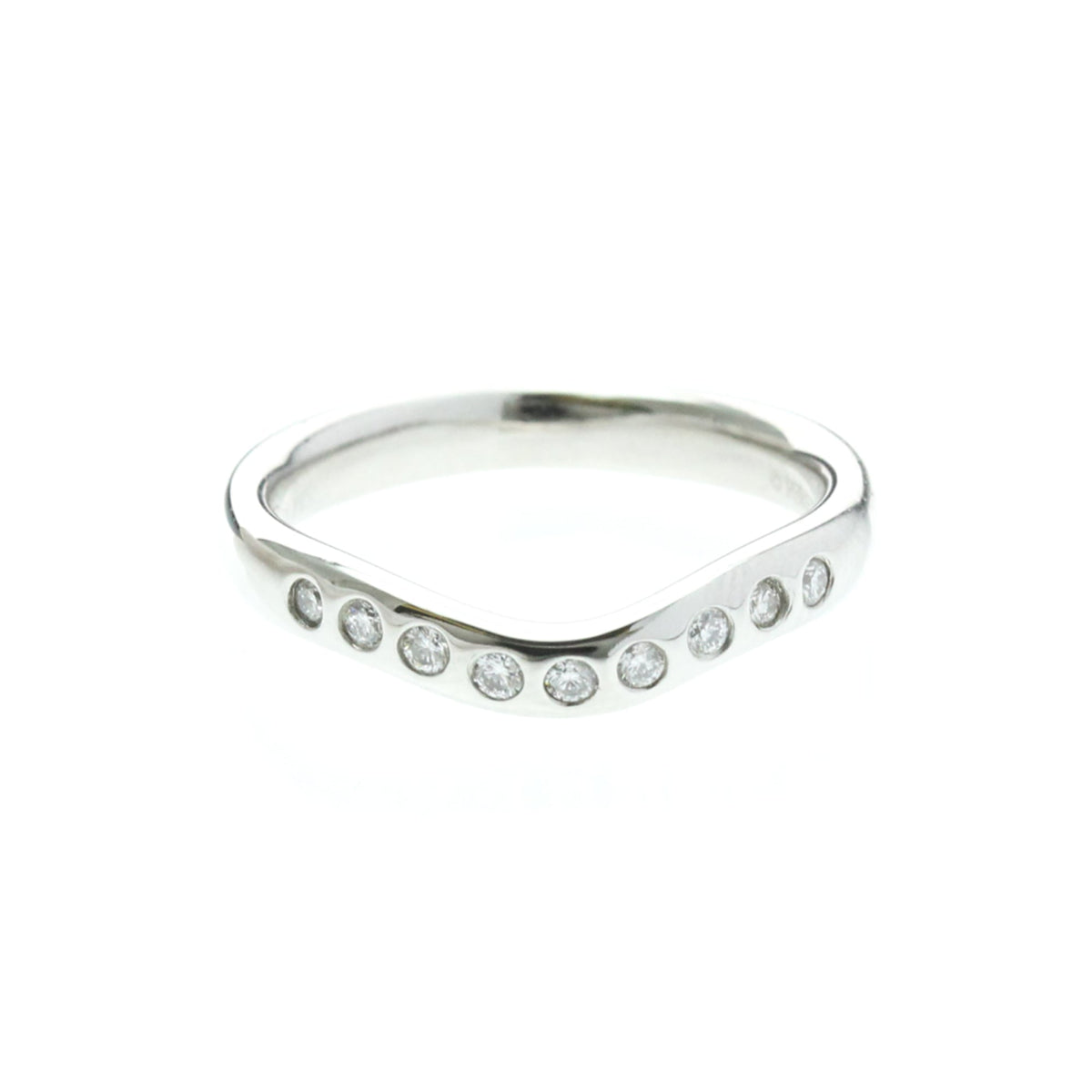 Tiffany Curved Band · Platinum · Diamond