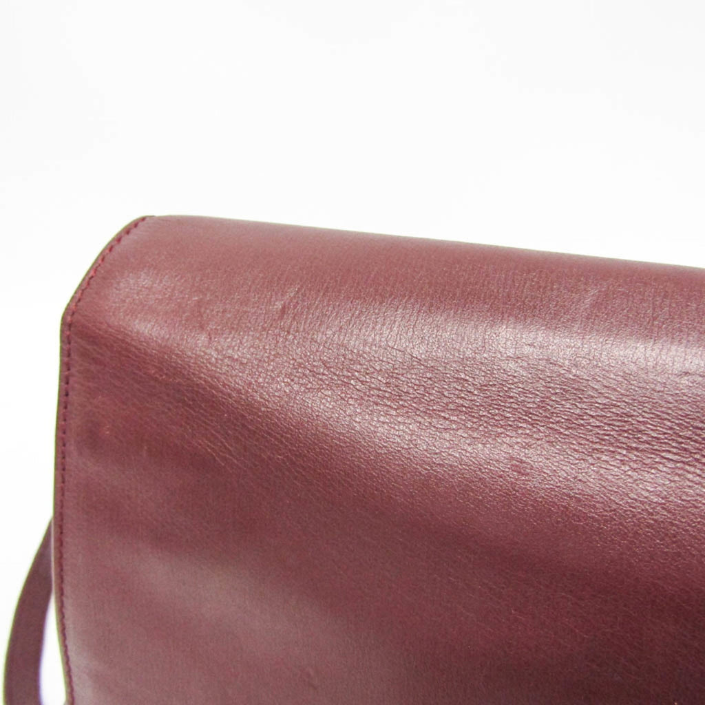 Balenciaga · Leather Shoulder Bag · Bordeaux