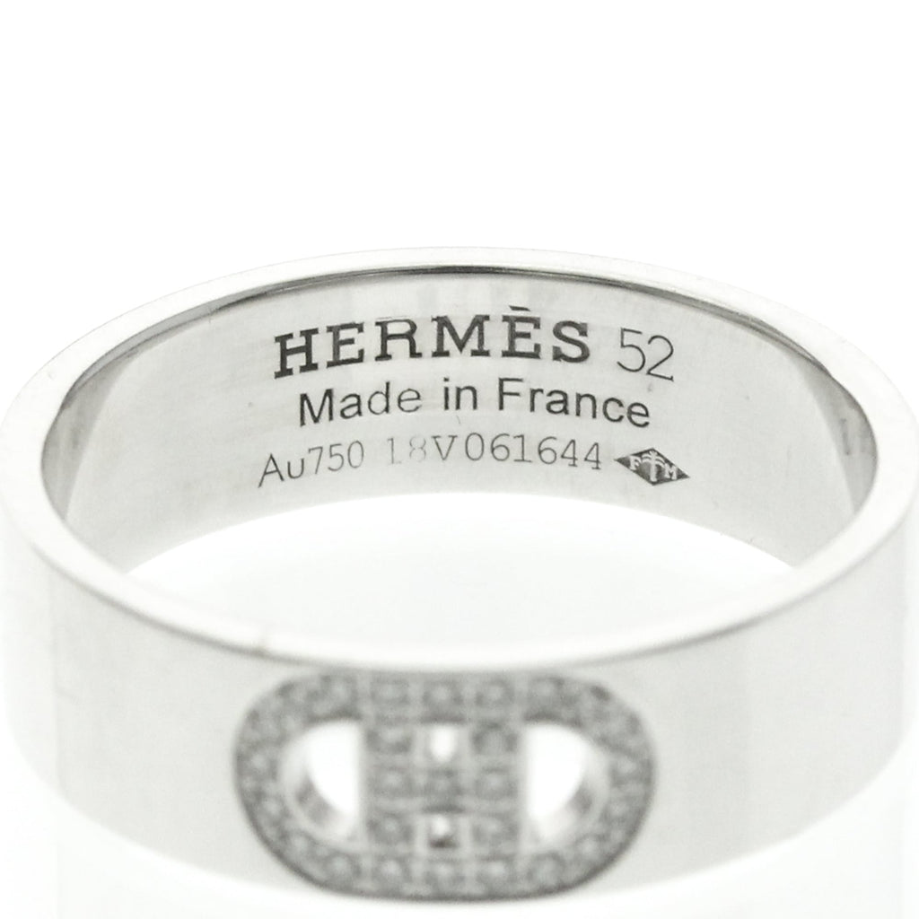 Hermès H d'Ancre · 18K White Gold · Diamond