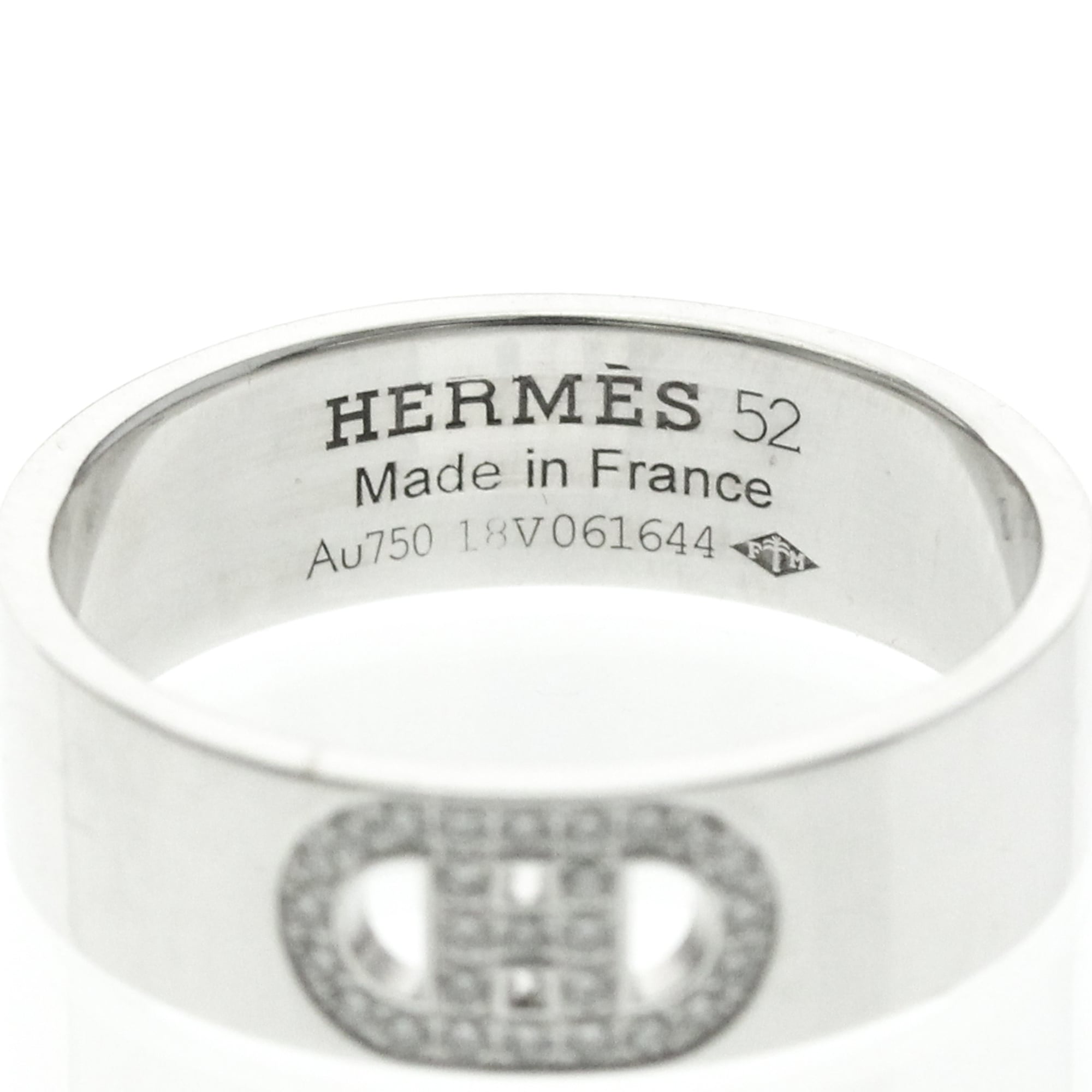 Hermès H d'Ancre · 18K White Gold · Diamond