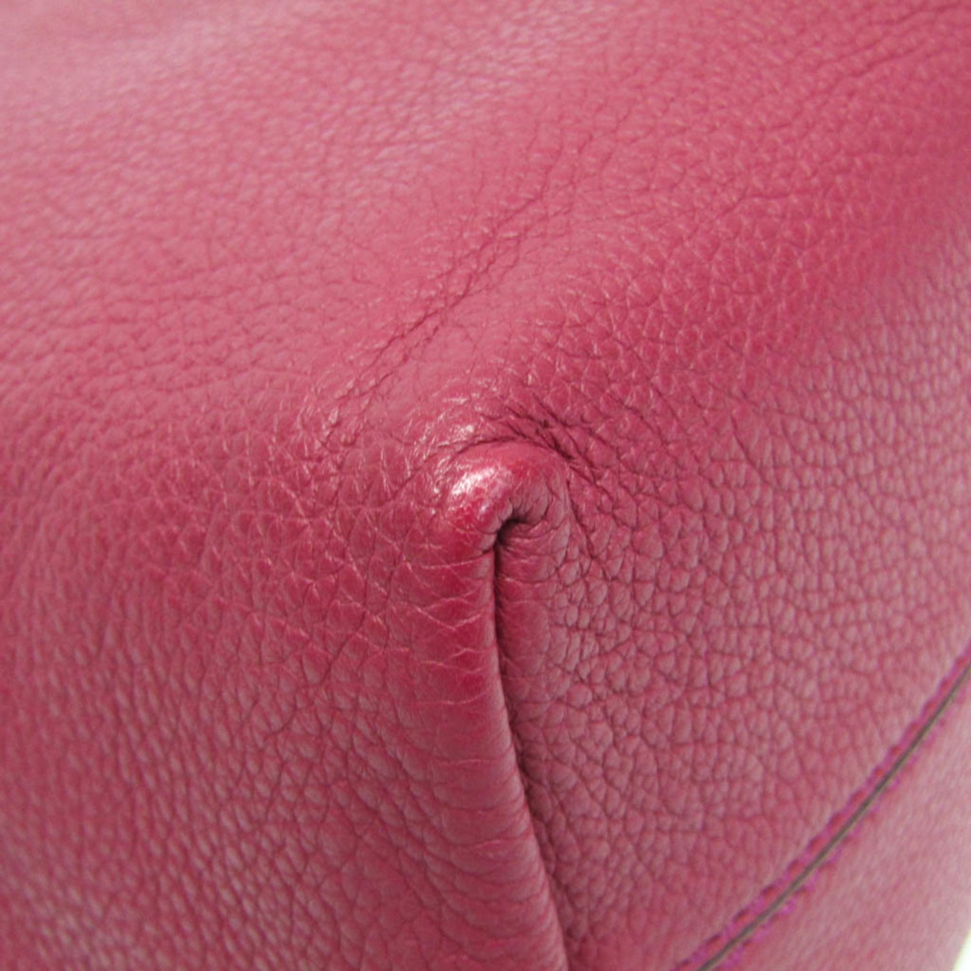Fendi · Leather Handbag · Bordeaux
