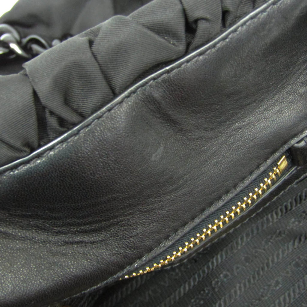 Prada Ruffled Chain · Nylon Tote