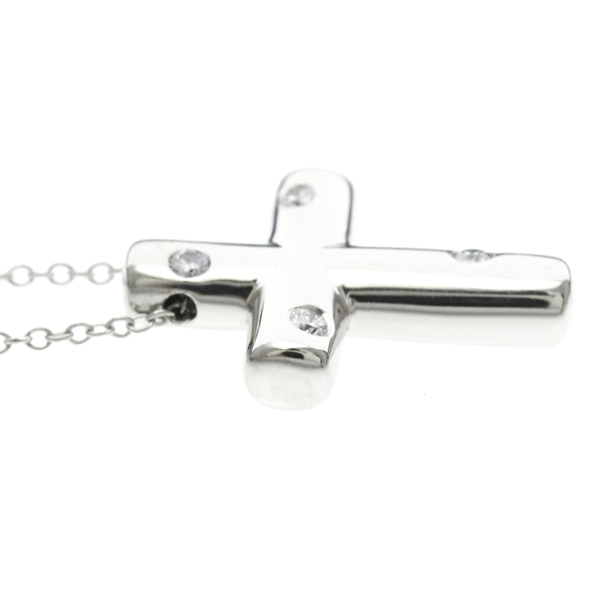 Tiffany Dots Cross · Platinum · Diamond