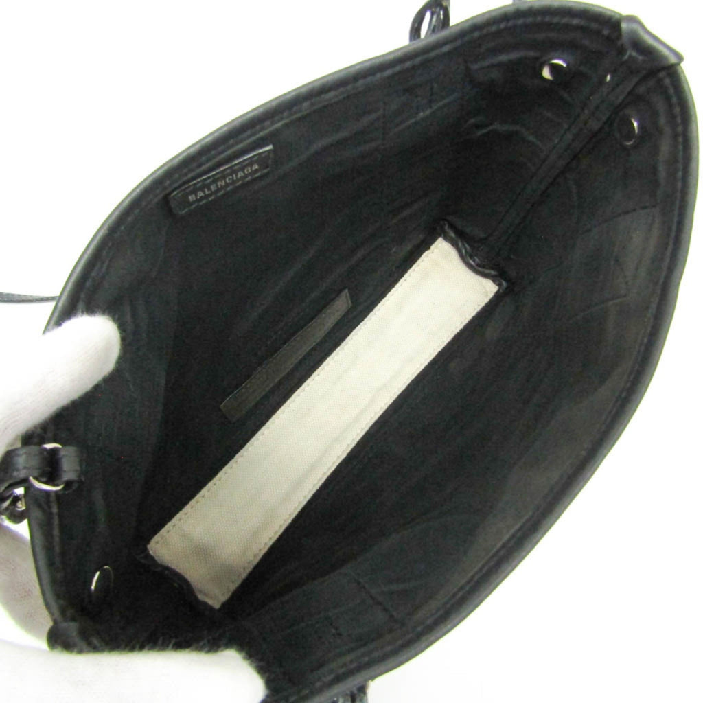 Balenciaga Navy Cabas XS · Canvas & Leather