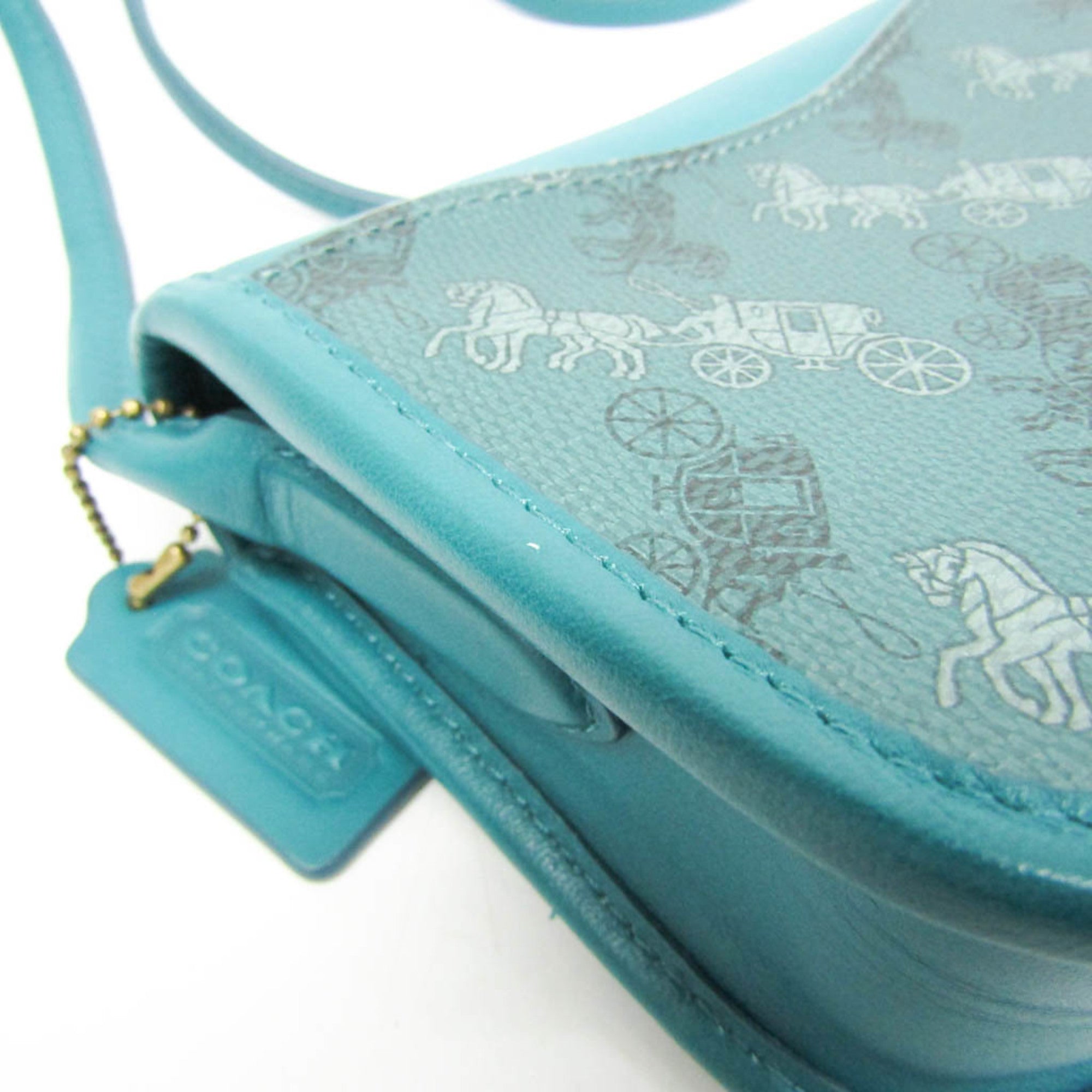 Coach Turn Lock · Leather Shoulder Bag