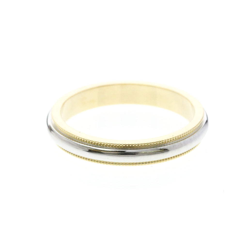 Tiffany Milgrain · Platinum & 18K Yellow Gold