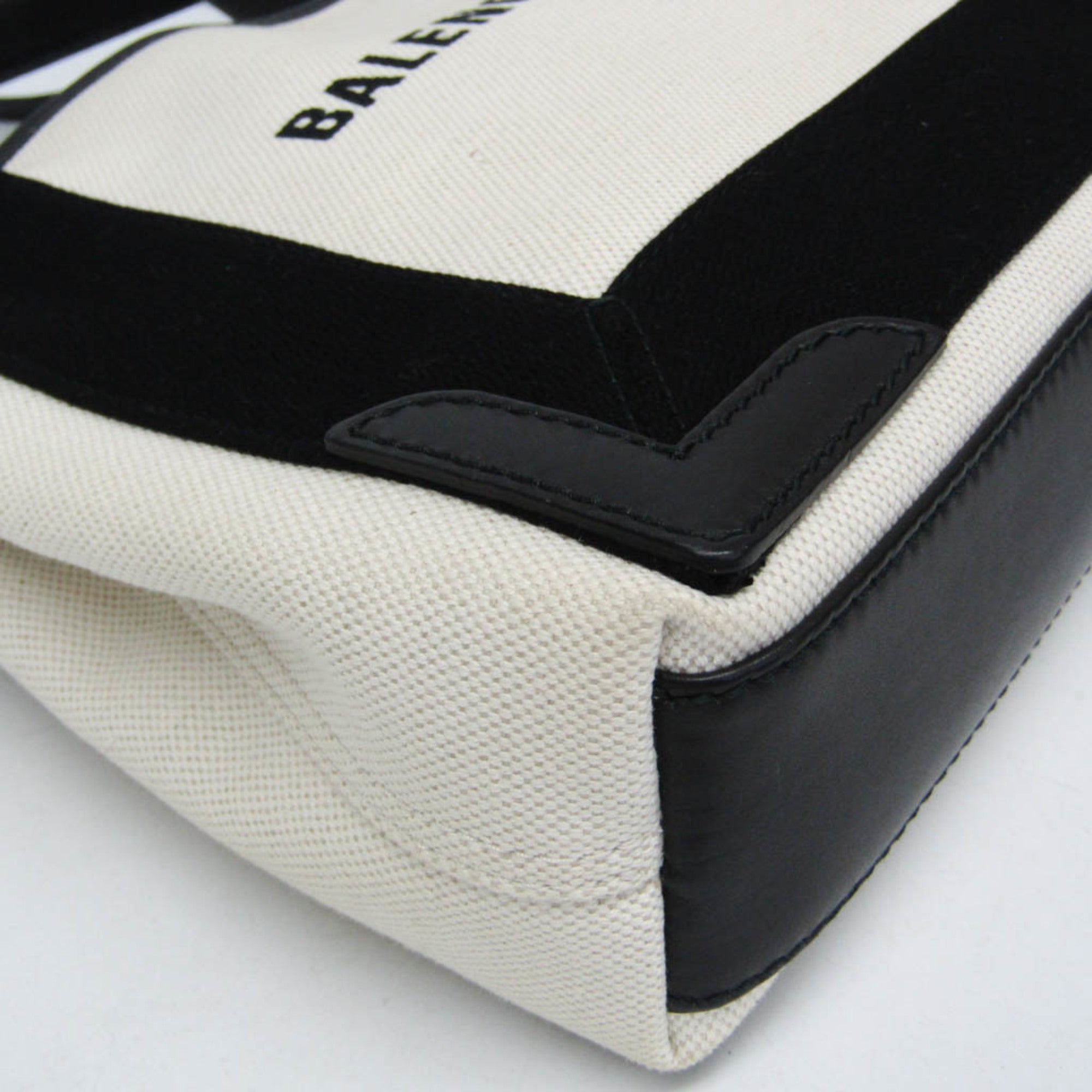 Balenciaga Navy Cabas XS · Canvas & Leather