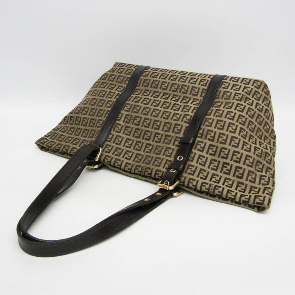 Fendi Zucchino · Canvas & Leather Tote