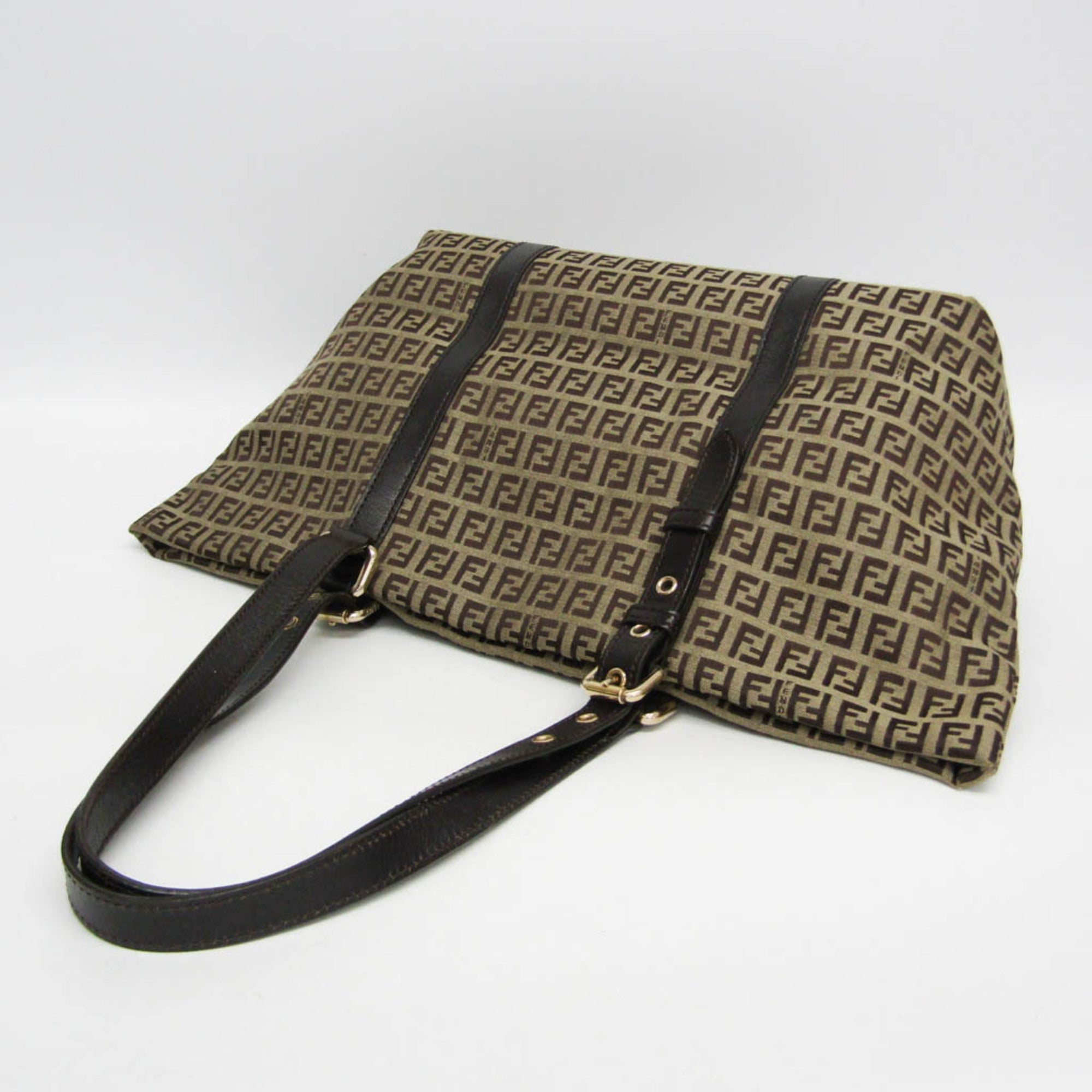 Fendi Zucchino · Canvas & Leather Tote