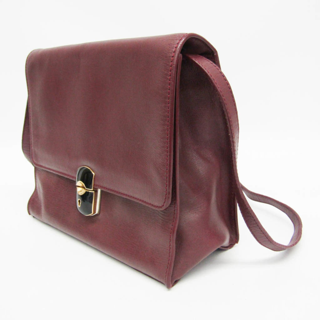 Balenciaga · Leather Shoulder Bag · Bordeaux