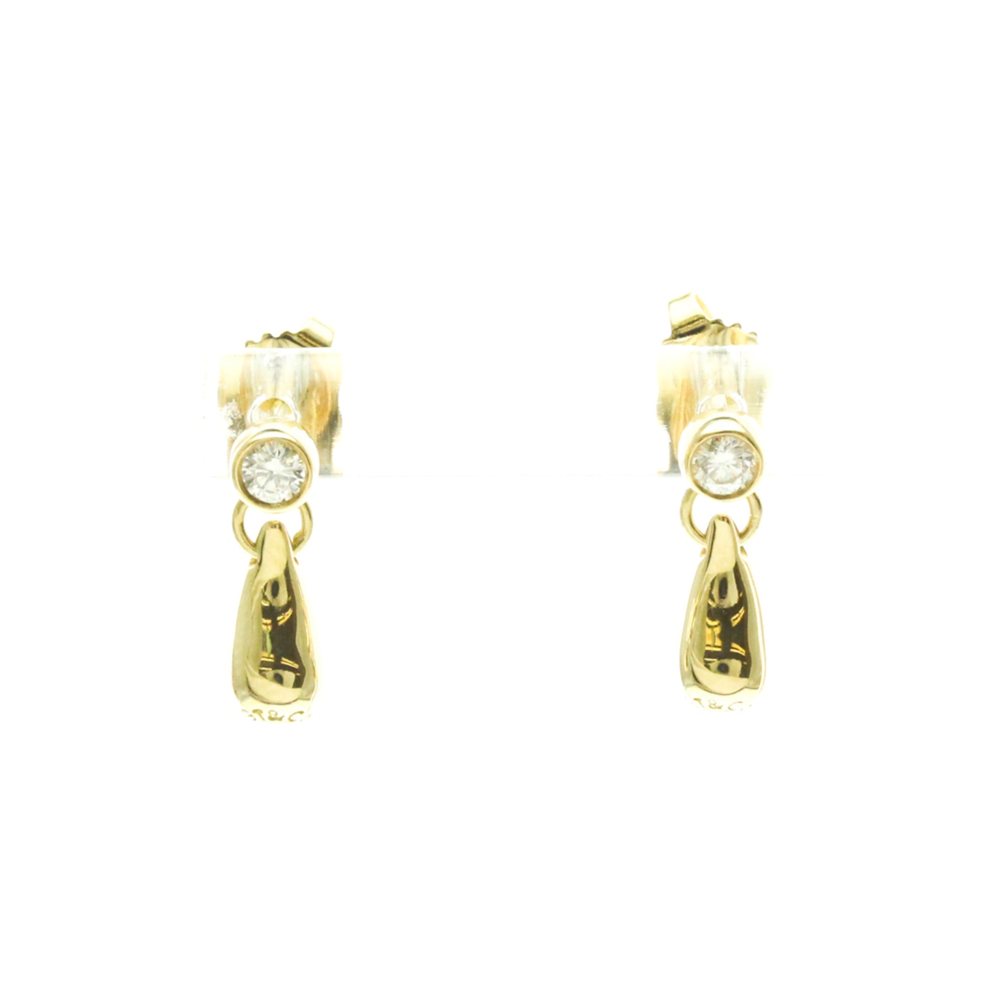Tiffany Teardrop · 18K Yellow Gold · Diamond