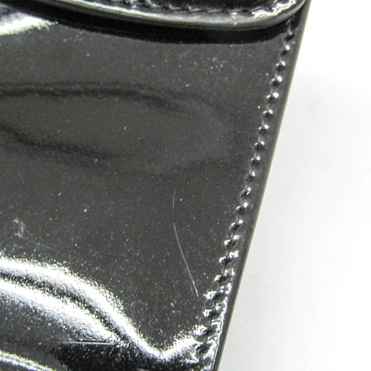Chanel Mini Pouch · Enamel Leather · Keyring