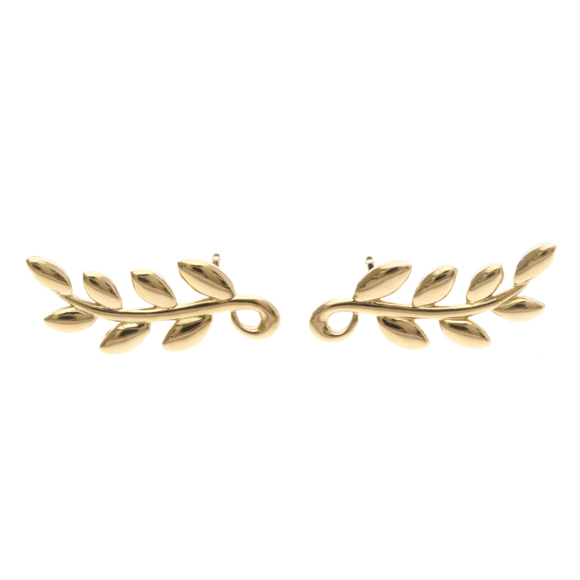 Tiffany Olive Leaf · Rose Gold Studs