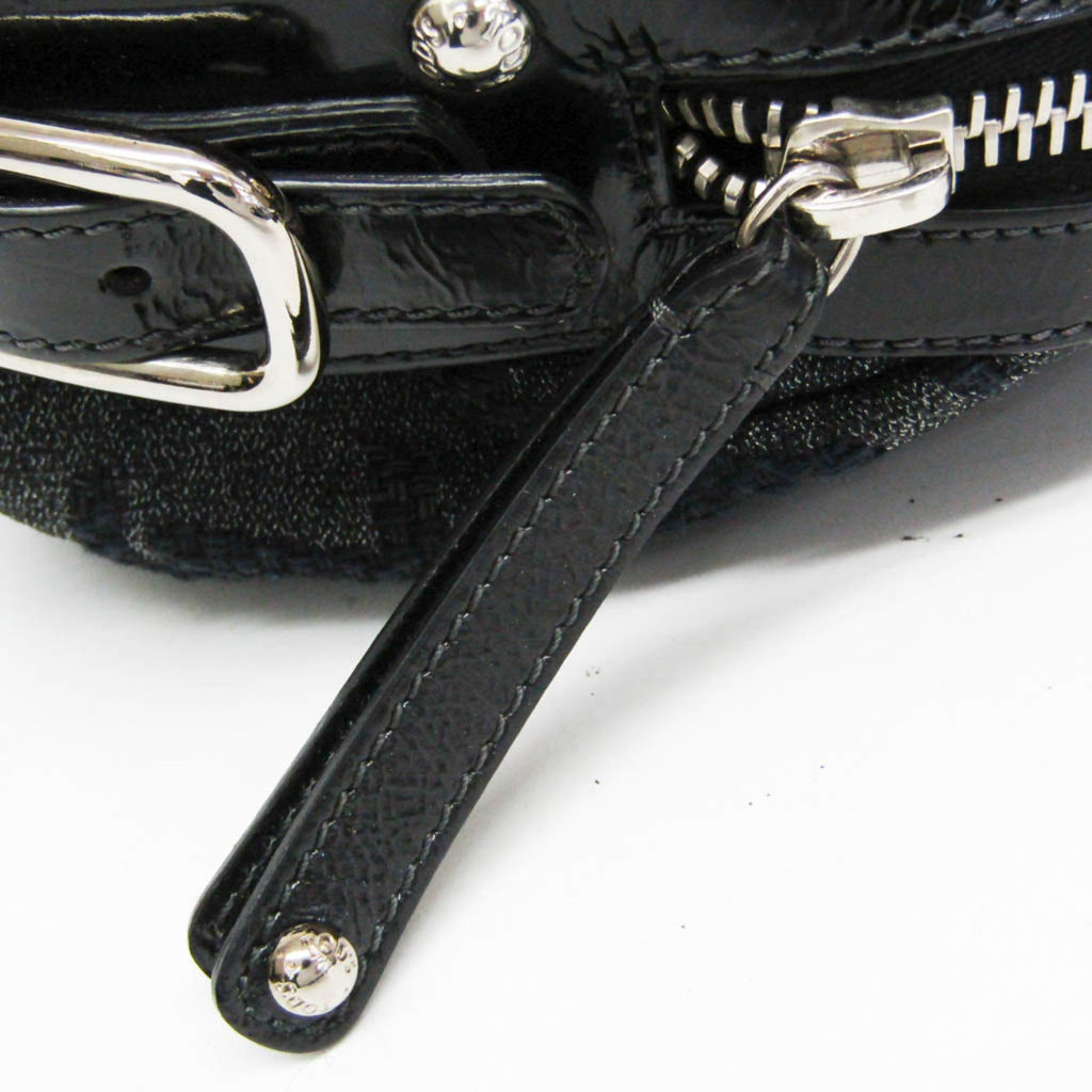 Tod's Small Boston · Canvas & Patent Leather