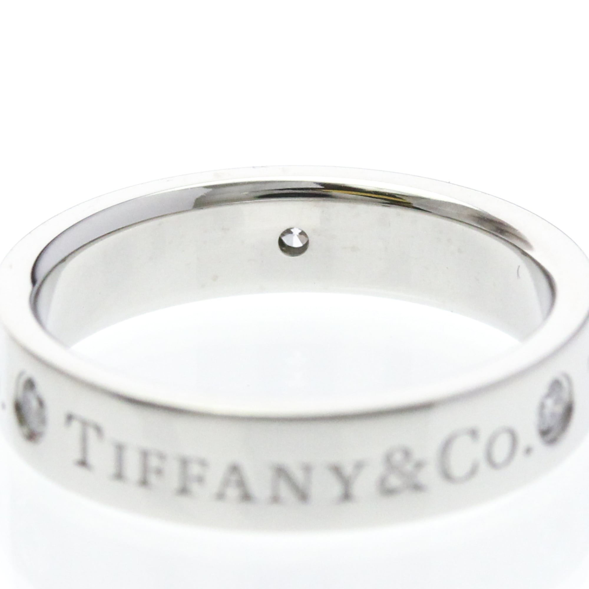 Tiffany Platinum Band · Three Diamonds