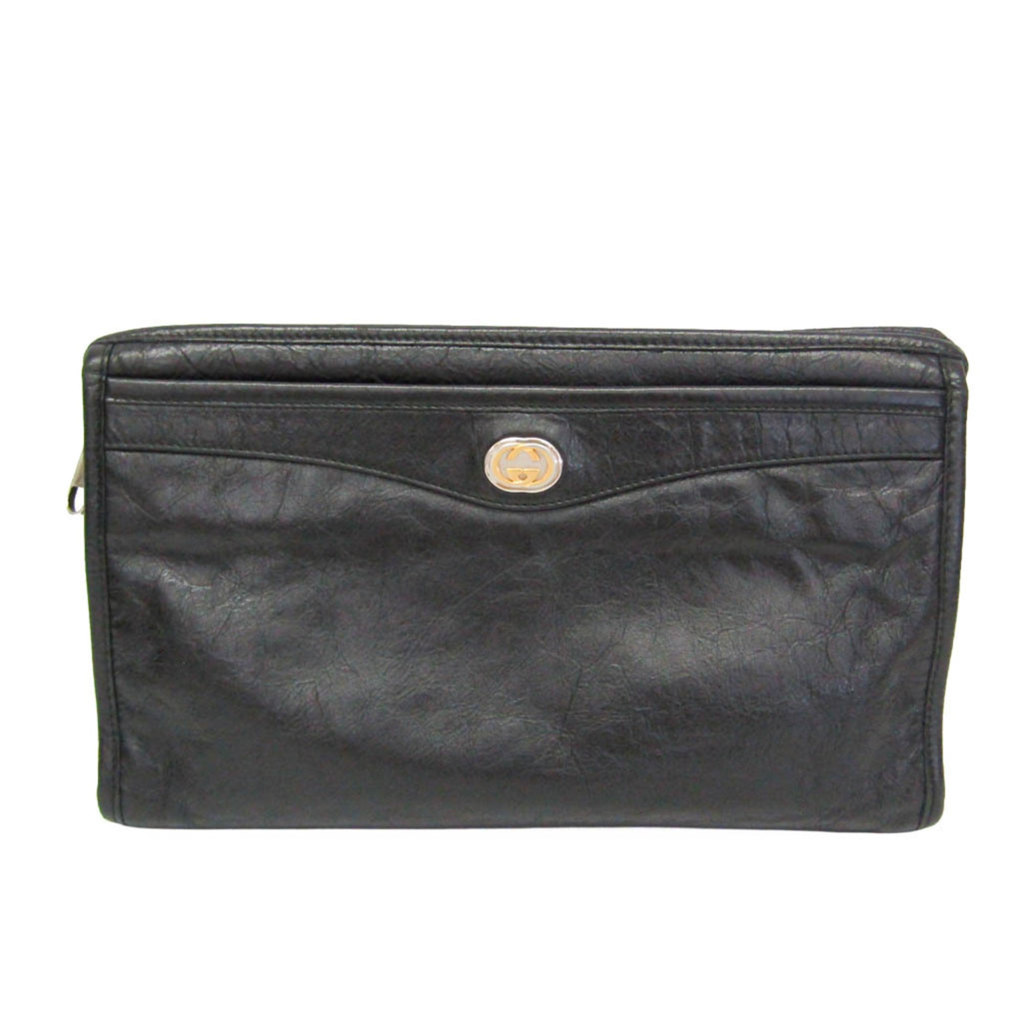 Gucci Interlocking · Leather Clutch