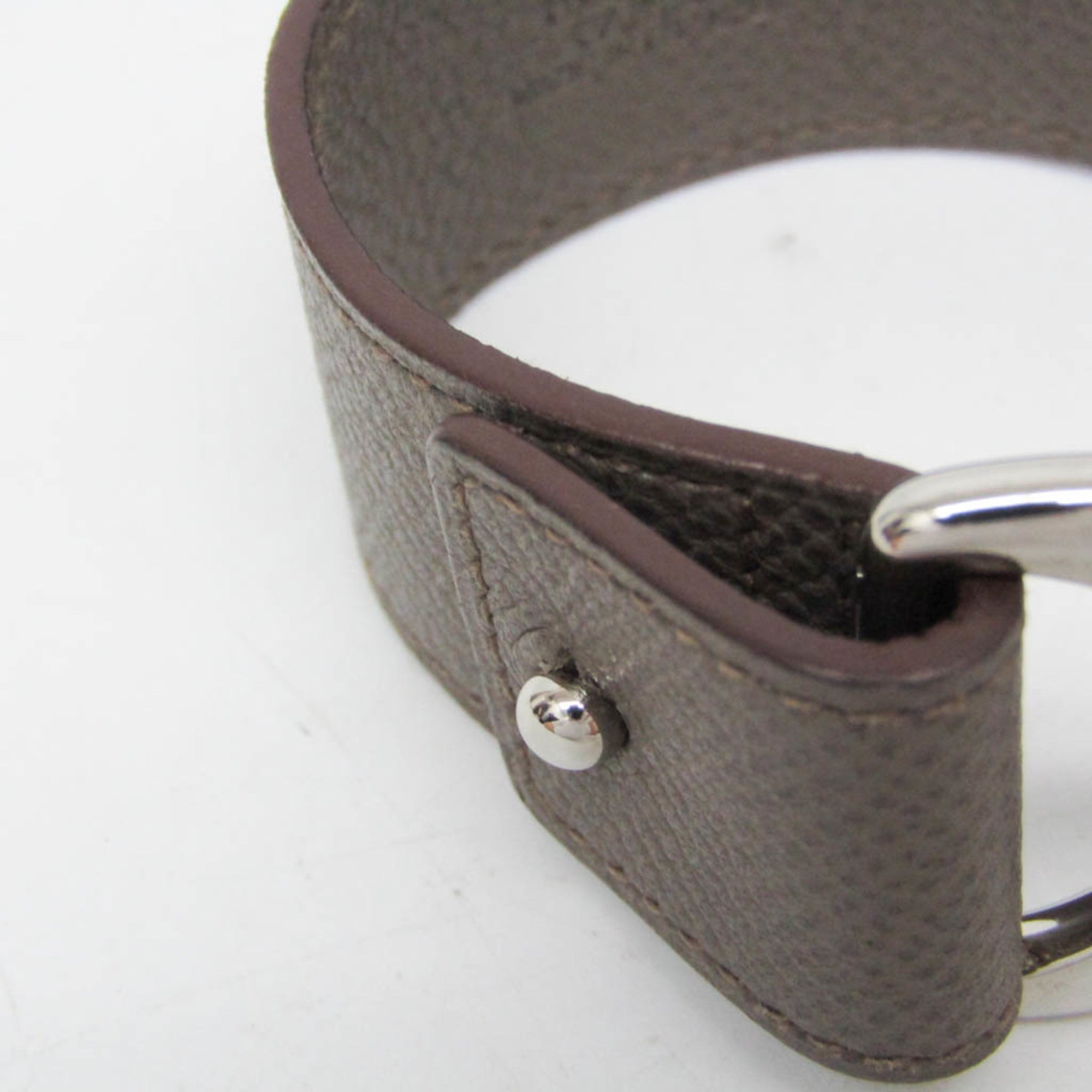 Hermès Pavane · Étoupe Leather Bangle