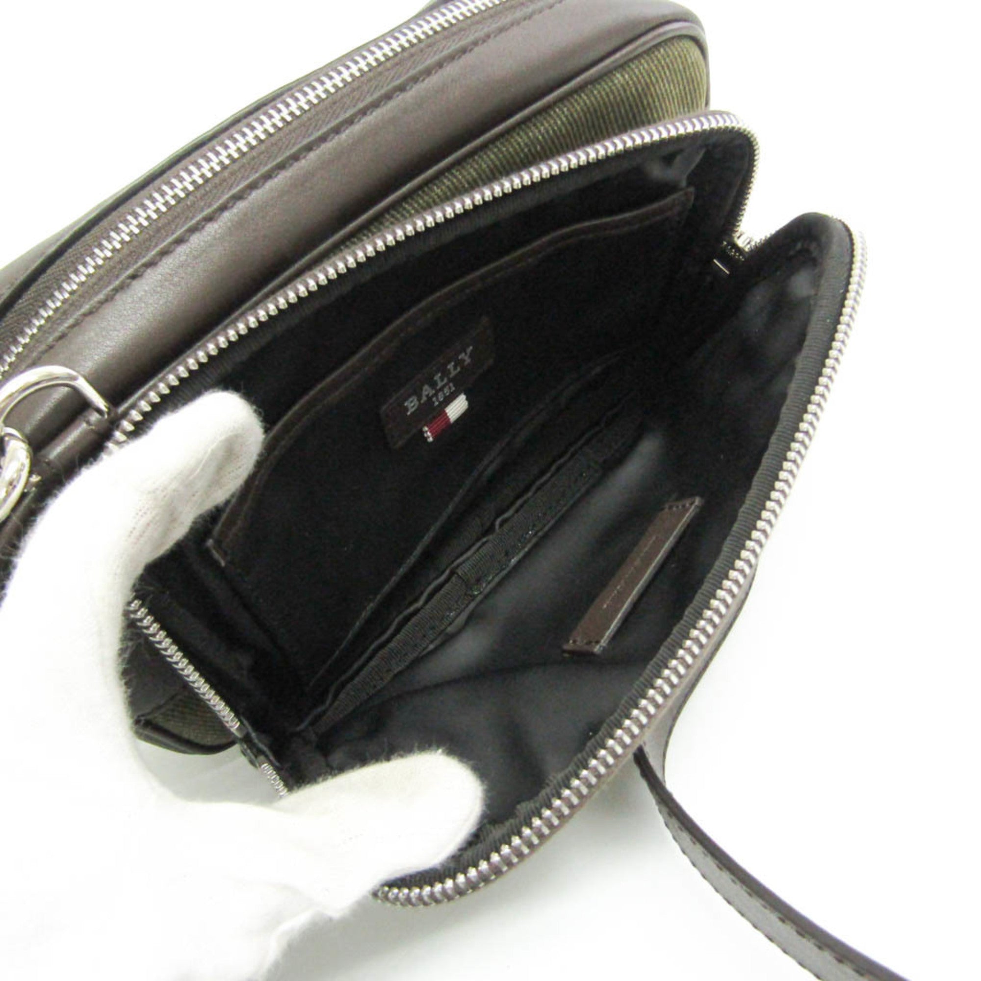 Bally · Canvas & Leather Shoulder Bag
