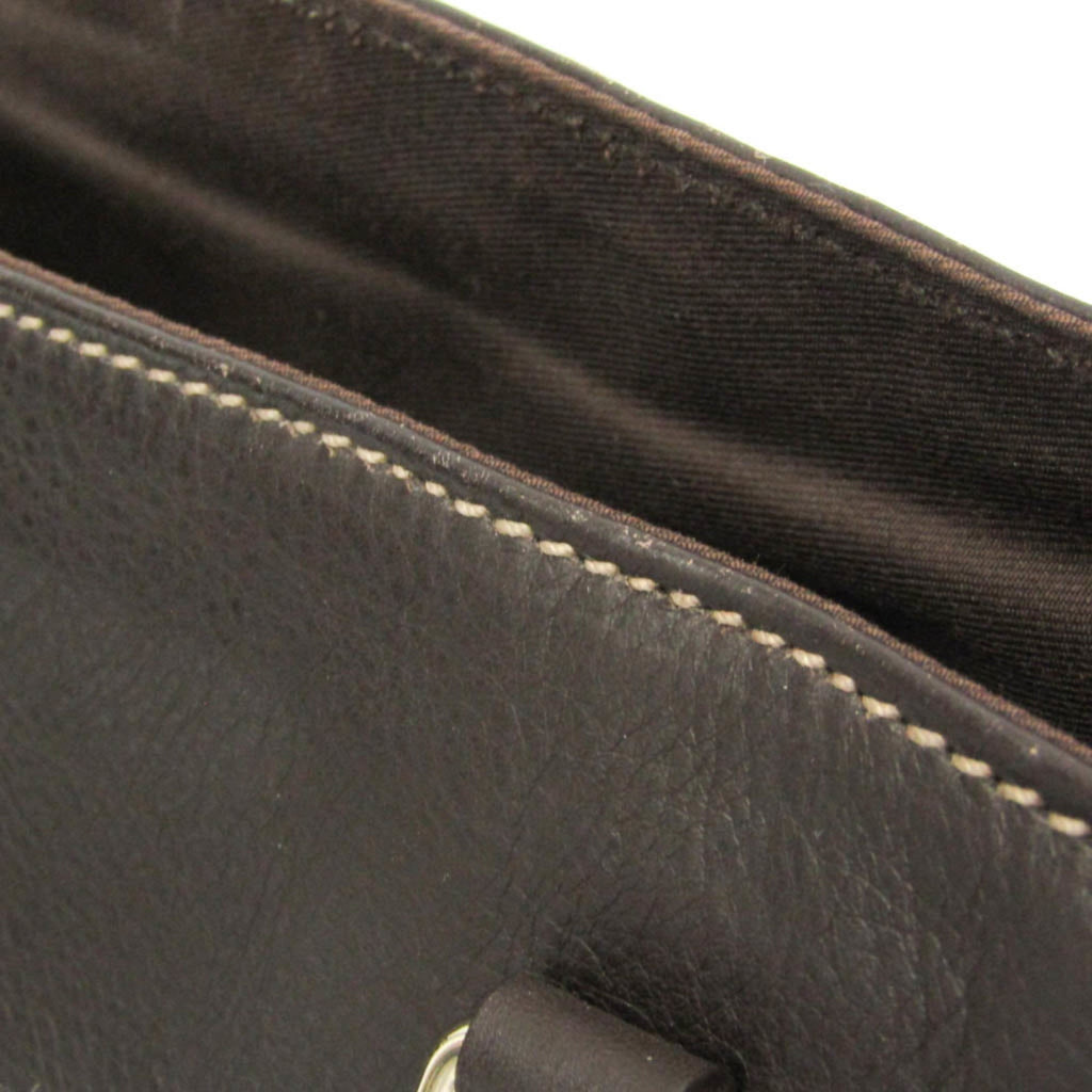 Gucci GG Canvas · Leather Handbag