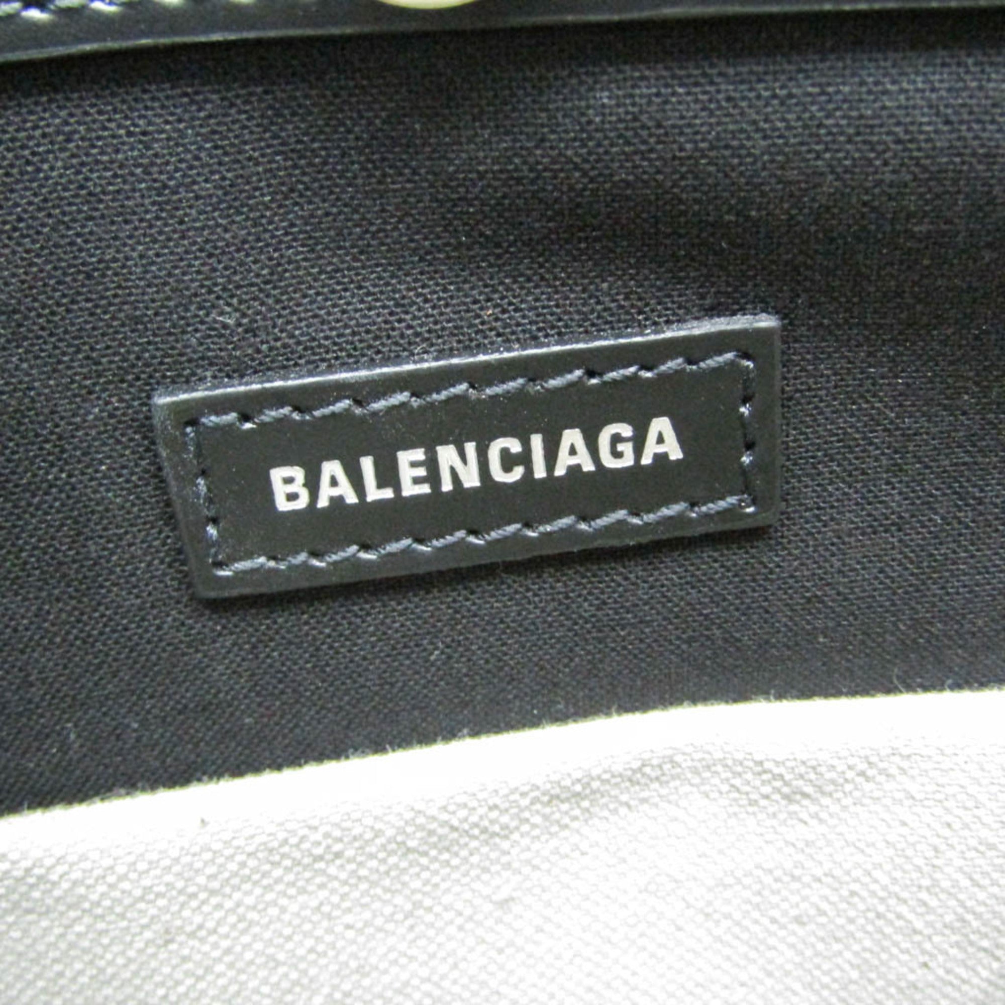 Balenciaga Navy Pochette · Canvas & Leather