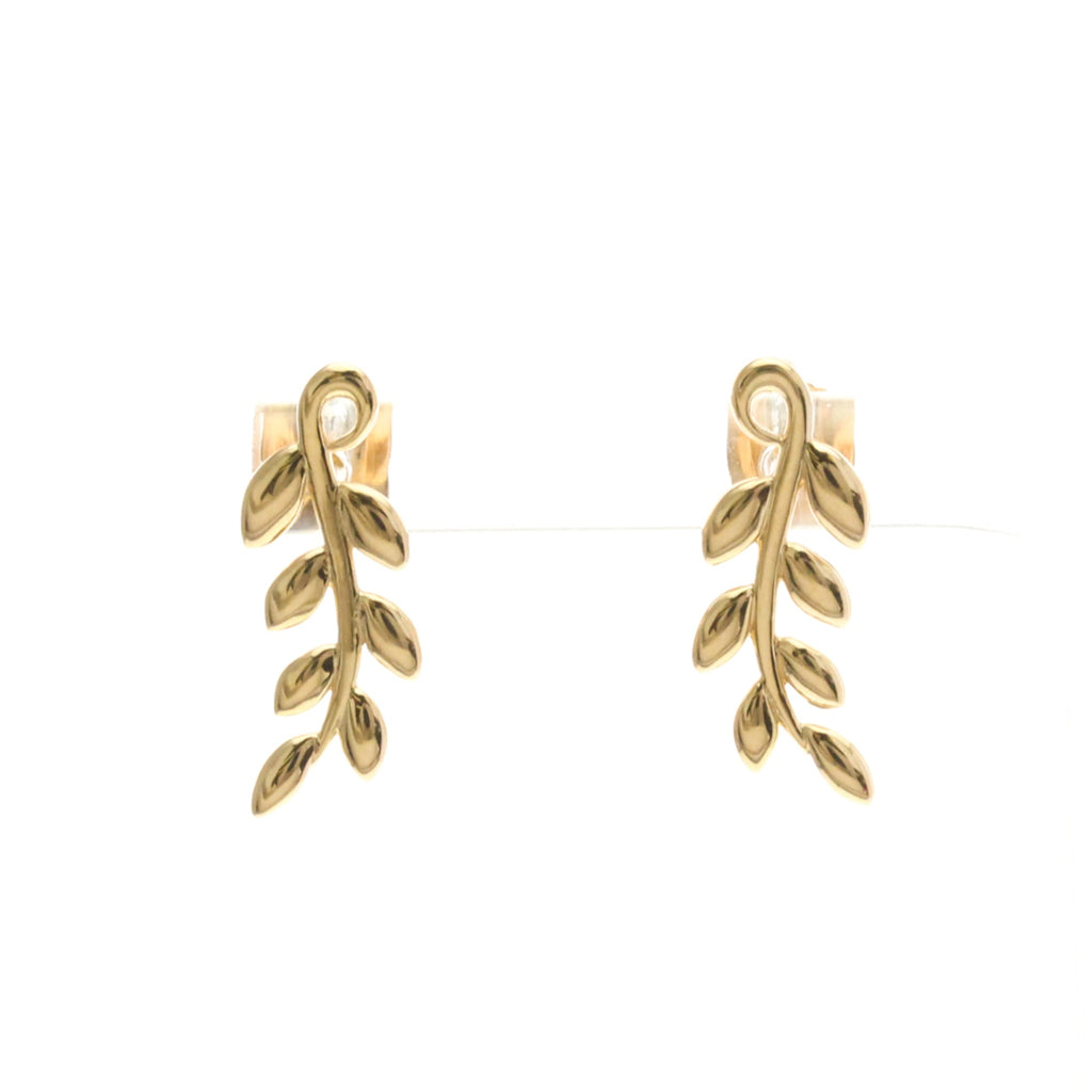 Tiffany Olive Leaf · Rose Gold Studs