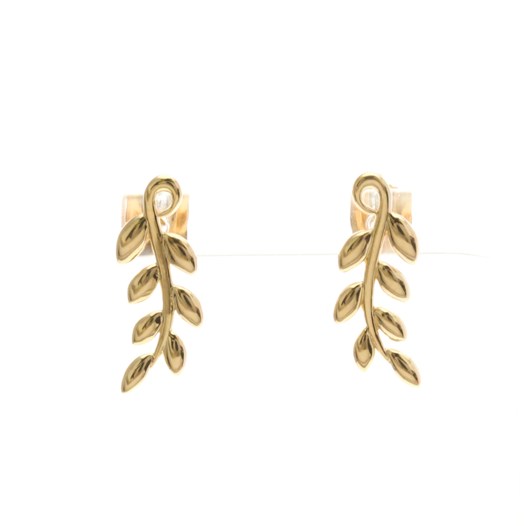 Tiffany Olive Leaf · Rose Gold Studs