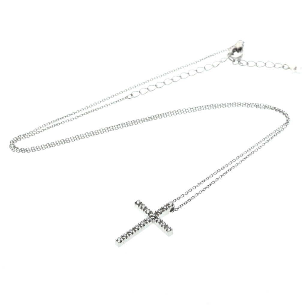 Star Jewelry Diamond Cross · 18K White Gold