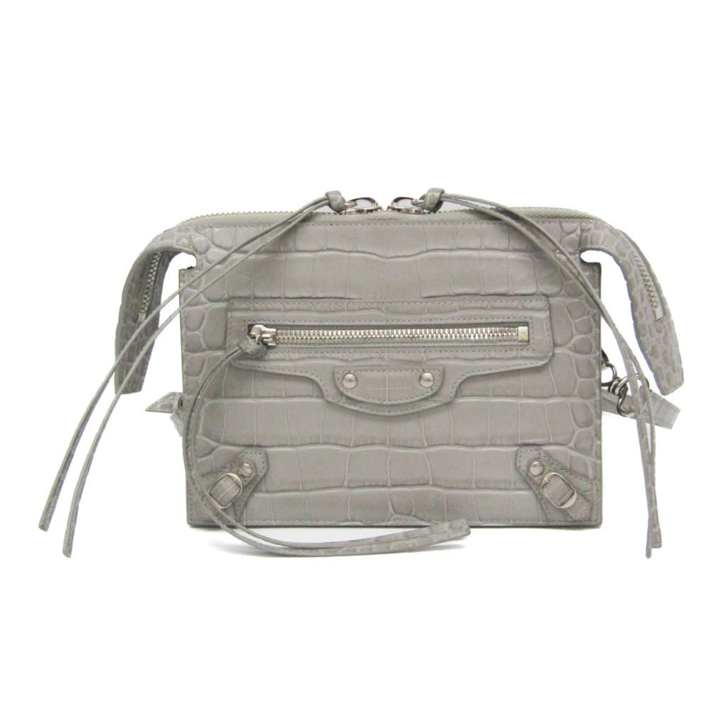 Balenciaga · Embossed Leather Shoulder Bag