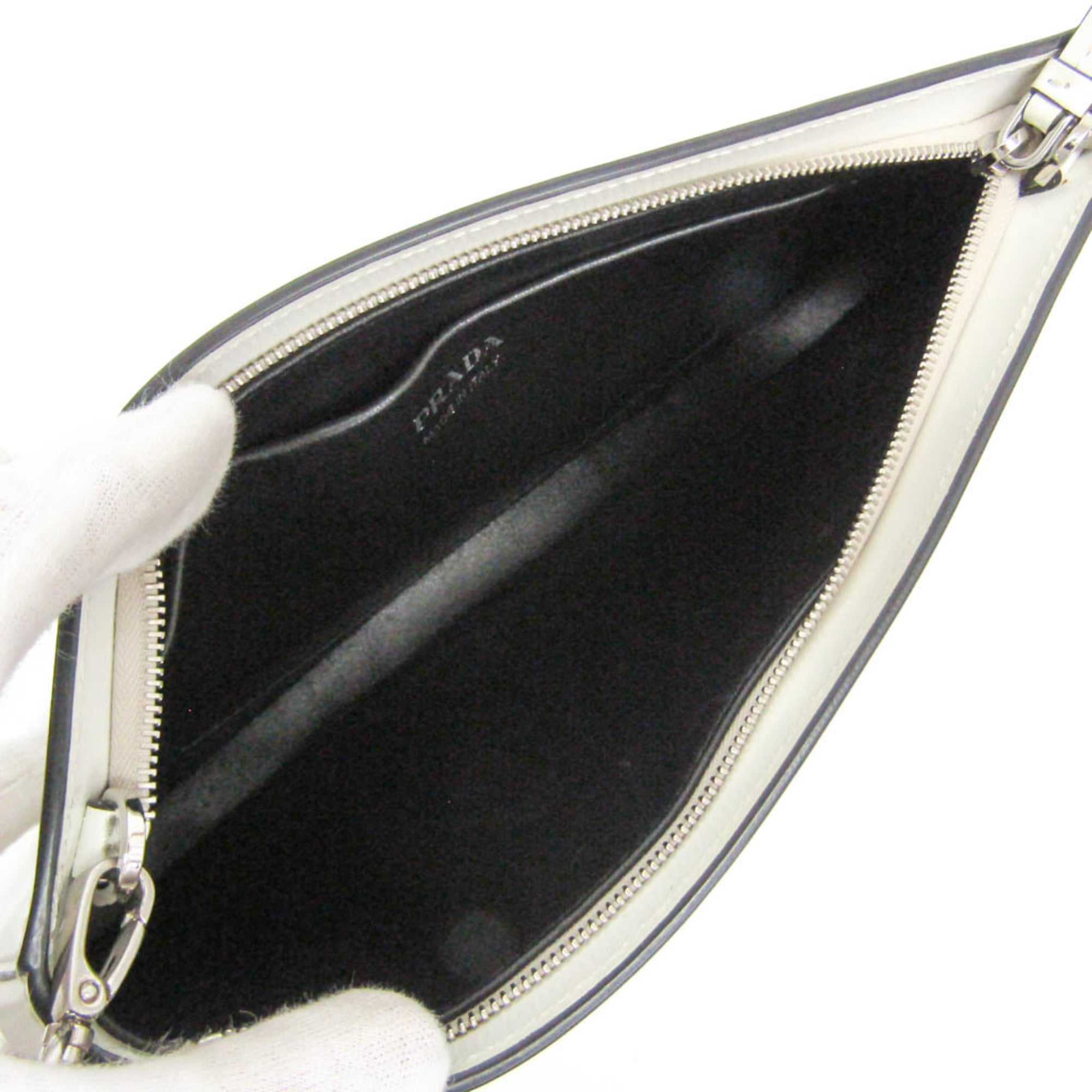 Prada Sydney · Leather Clutch