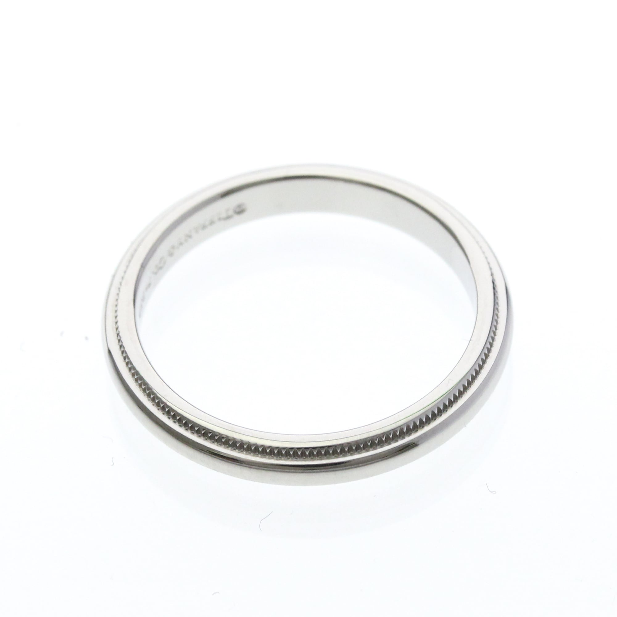 Tiffany Milgrain Band Ring · Platinum