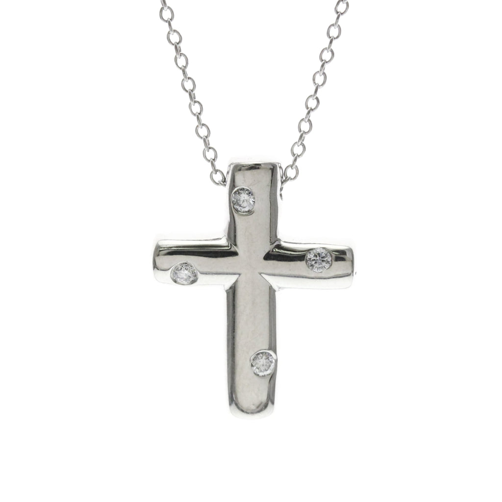Tiffany Dots Cross · Platinum · Diamond