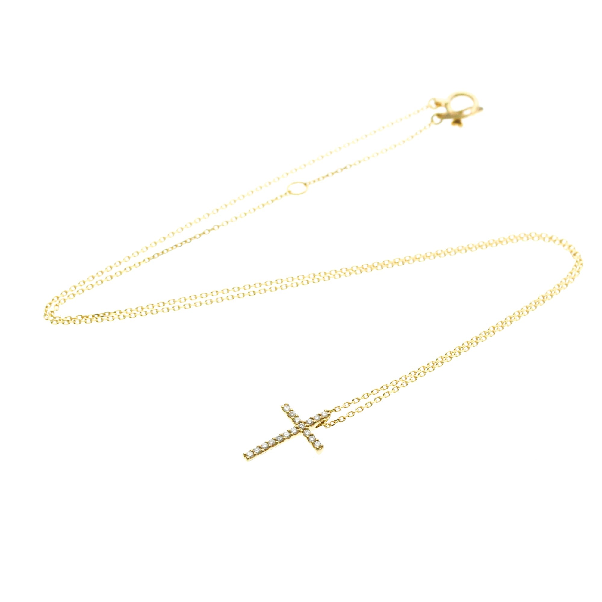 Star Jewelry Cross · 18K Yellow Gold · Diamond