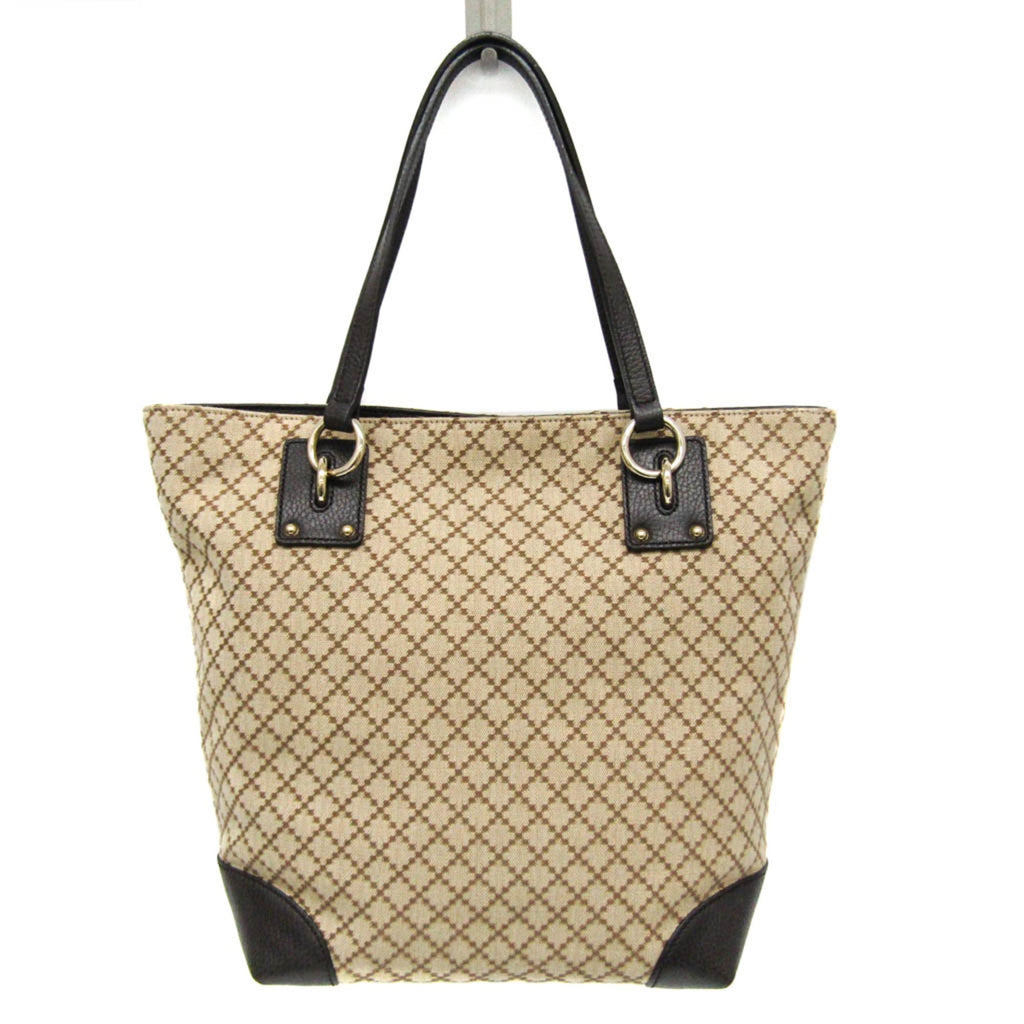 Gucci Diamante · Canvas & Leather Tote