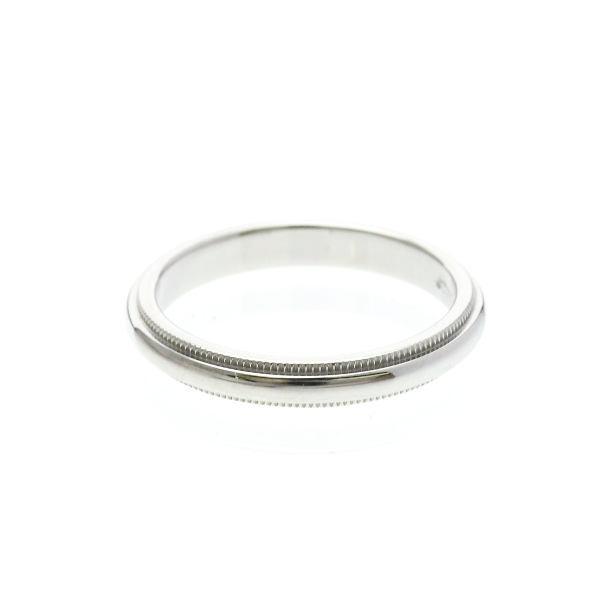 Tiffany Milgrain Band Ring · Platinum