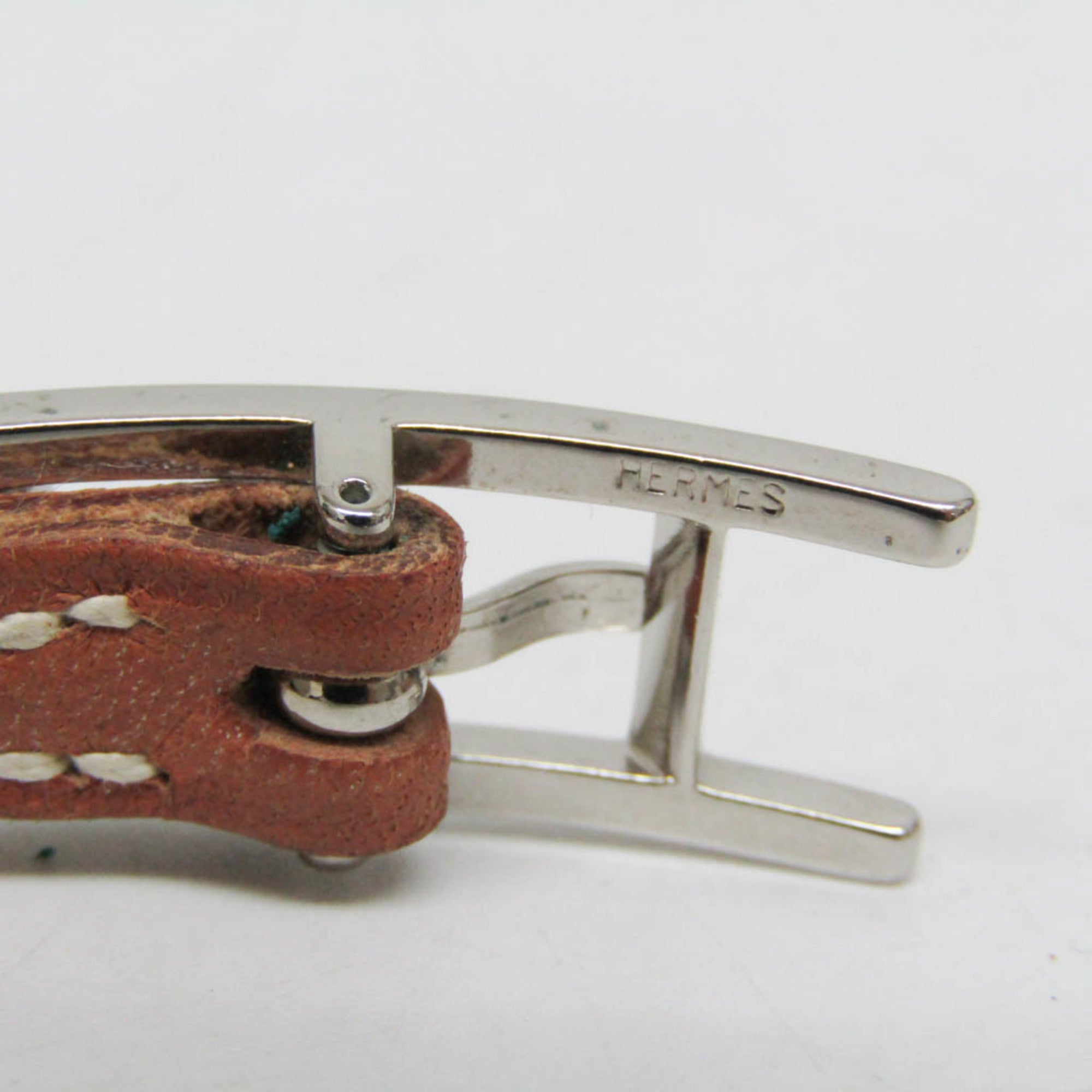 Hermès Api · Leather & Metal Bangle