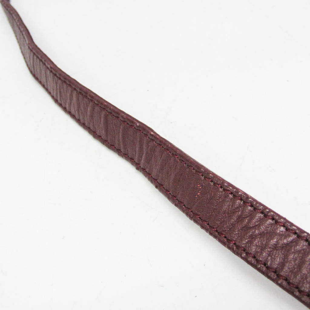 Balenciaga · Leather Shoulder Bag · Bordeaux