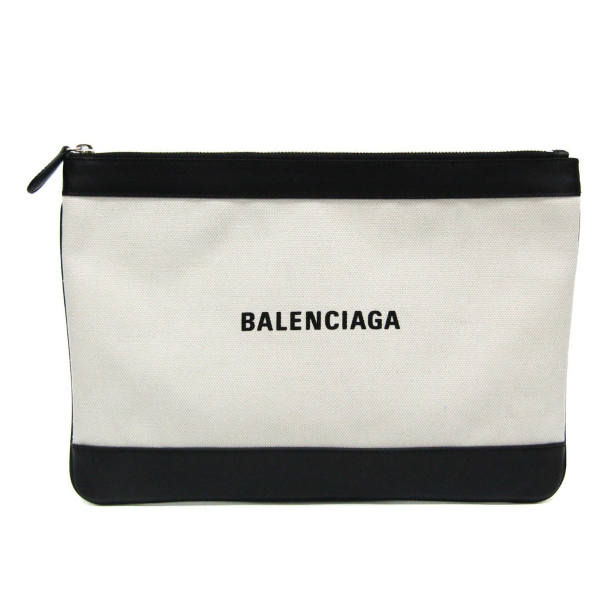 Balenciaga Navy Clip · Canvas Clutch