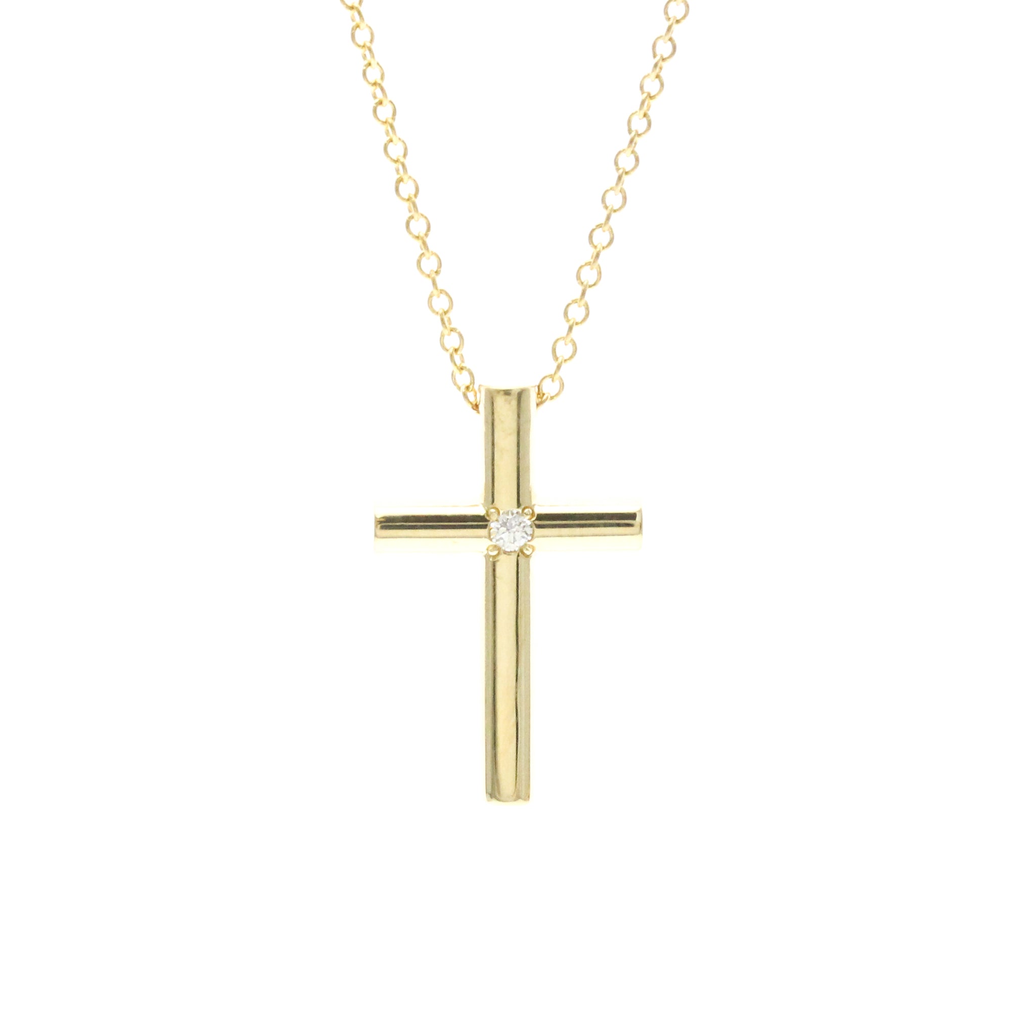 Tiffany Cross · 18K Yellow Gold · Diamond