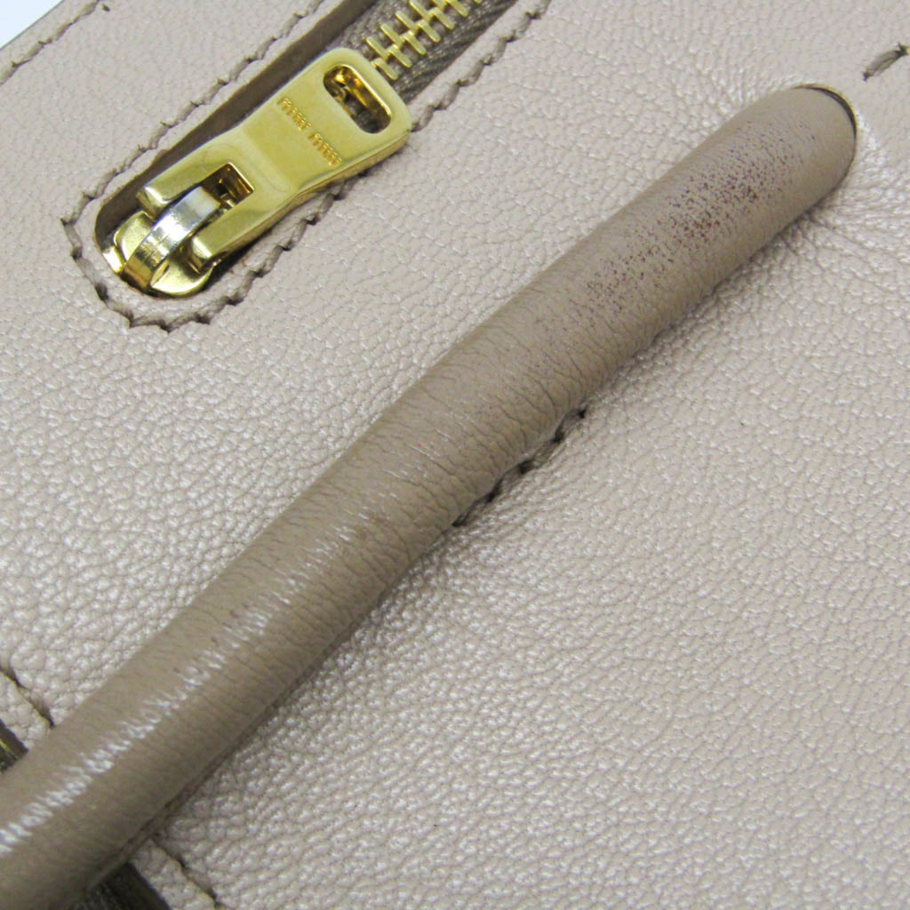 Miu Miu Madras · Leather Shoulder Bag