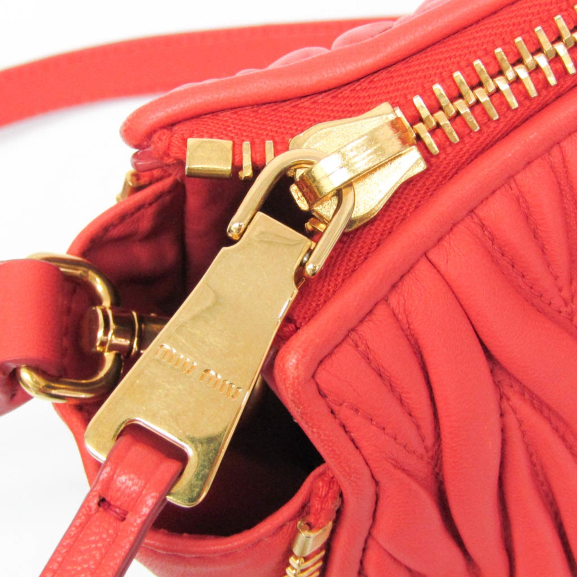 Miu Miu Matelassé · Leather