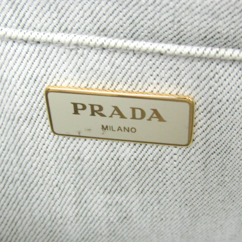 Prada Canapa · Denim · Flower Corsage